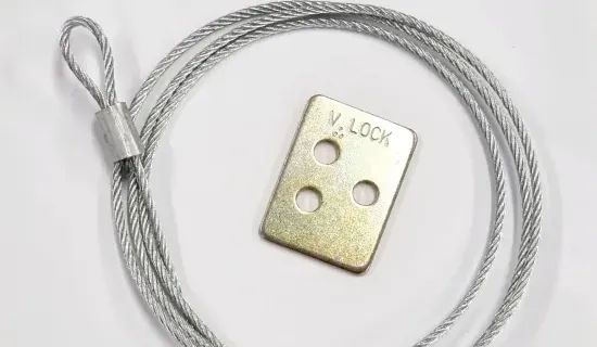 V.LOCK suspension: a single wire with an adjustable locking plate
