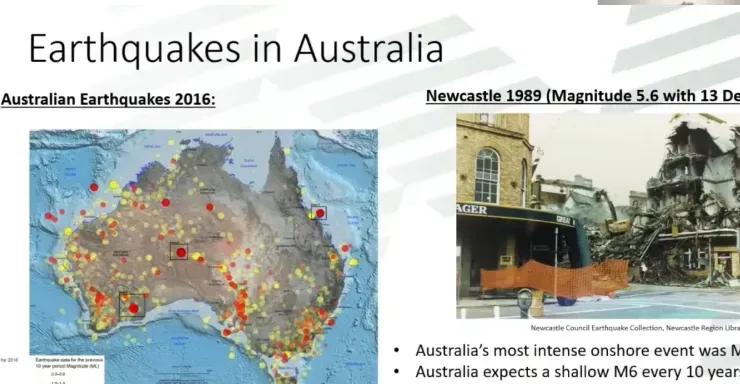 Webinar slide: Australia's position within its own tectonic plate