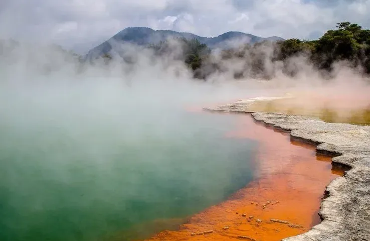 Wai Ariki Hot Springs and Spa under construction on the Rotorua lakefront